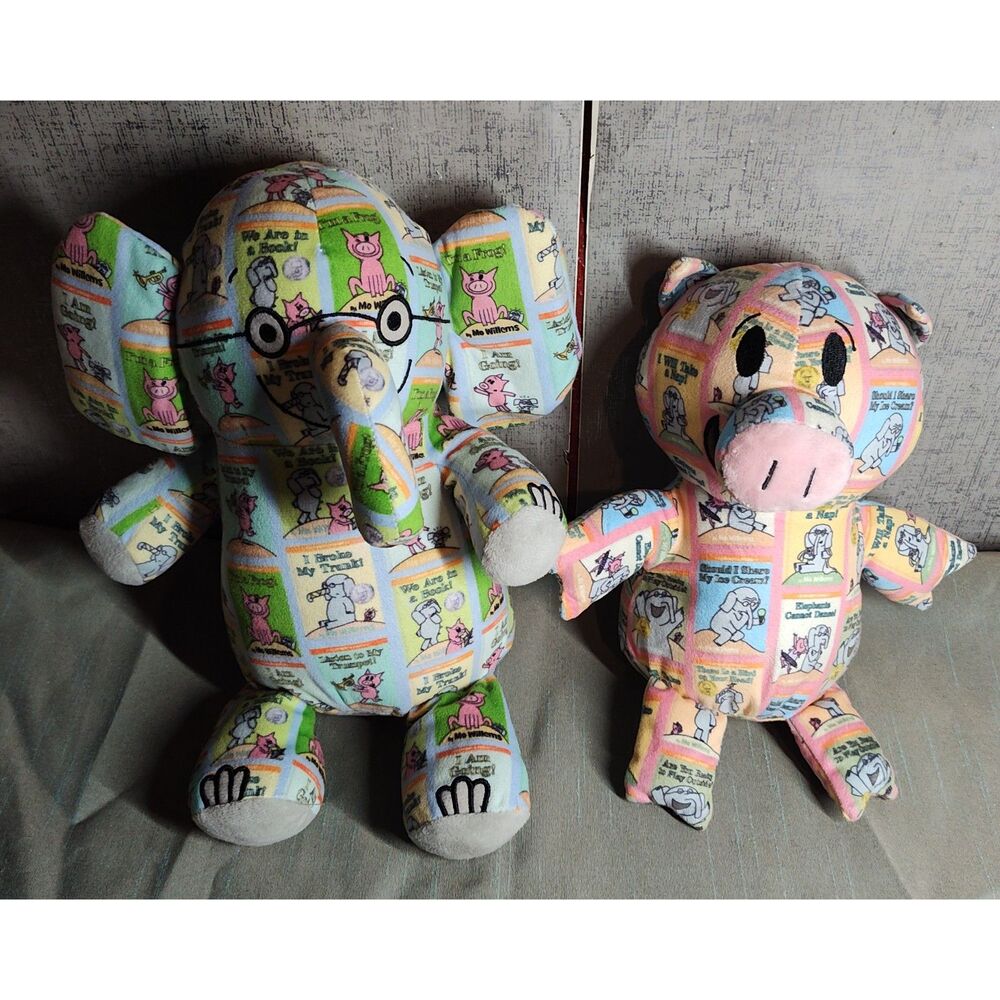 Yottoy Mo Willems Collection Elephant & Piggie Soft Plushies